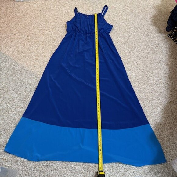 Old Navy Women’s Royal Blue Two Toned Straps Dress Size L - Ties In The Back - Picture 9 of 10